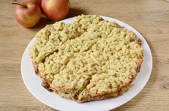 тертый пирог с яблоками рецепт фото 11